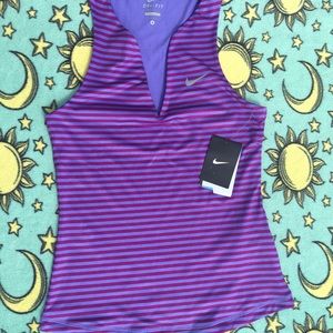 New purple striped tank top, Nike, size small